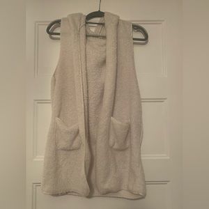 Cherish size Md. cardigan with front pockets and hood.
